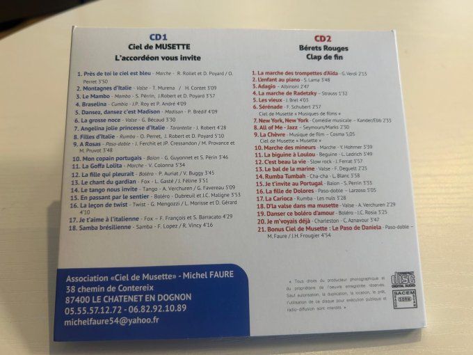 Double CD Ciel de Musette - "L'accordéon vous invite"